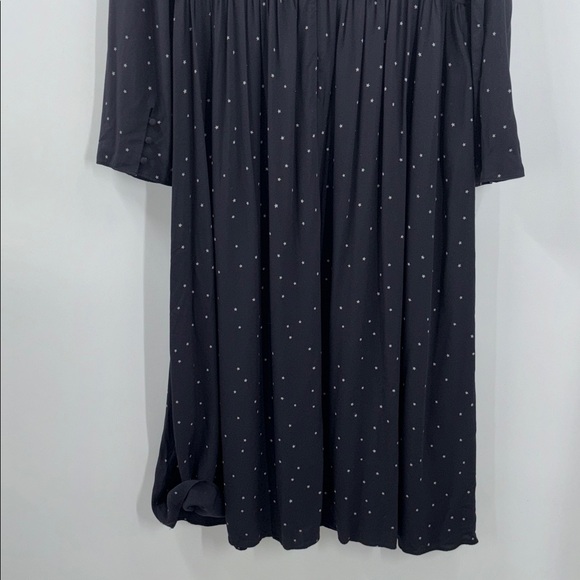 Madewell Alicia Long-sleeve Scoop Neck Midi Dress in night stars NWT - Picture 12 of 16